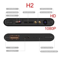 MICROSPIA TELECAMERA HD SPIA AUDIO E VIDEO 1080P BATTERIA POWER BANK 5000MHA