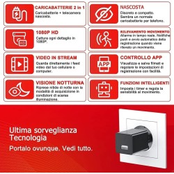 telecamera spia wifi Piccola Telecamera Spia Caricatore