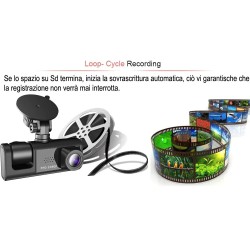 TELECAMERA PER AUTO DASHCAM FULL HD DVR CAR VIDEO CAMERA VISIONE NOTTURNA