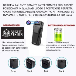 MINI TELECAMERA PER AUTO SPIA DASHCAM 1080P ANTIVANDALISMO VIDEO CAMERA