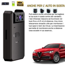 Telecamera spia infrarossi wifi visione notturna auto microcamera mini micro