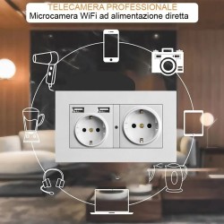 Telecamera spia wifi  caricatore presa muro IP CAMERA