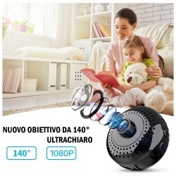 Telecamera spia wifi microcamera 3g 4g p2p infrarossi mini