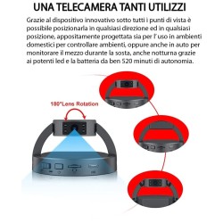 Telecamera spia infrarossi dashcam microcamera auto atti vandalici