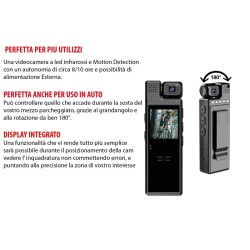 Telecamera spia infrarossi dashcam microcamera auto atti vandalici bodycam