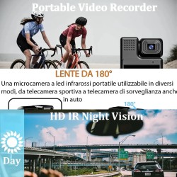 Telecamera spia infrarossi dashcam microcamera auto atti vandalici bodycam