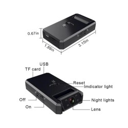 Telecamera spia infrarossi wifi visione notturna auto microcamera mini micro