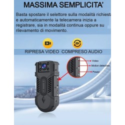 Telecamera spia auto infrarossi atti vandalici microcamera 8 ORE AUTONOMIA