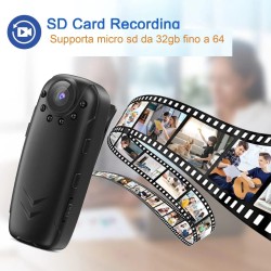 Telecamera spia infrarossi mini camera microcamera spycam notturna