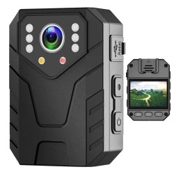 Bodycam telecamera spia infrarossi 4K visione notturna microcamera mini micro MENU' ITALIANO - INFRAROSSI INVISIBILI- 8 ORE- 4K