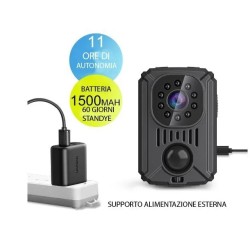 Micro Telecamera spia infrarossi sensore PIR movimento full hd mini camera spy