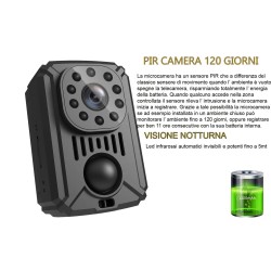 Micro Telecamera spia infrarossi sensore PIR movimento full hd mini camera spy