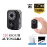 Micro Telecamera spia infrarossi sensore PIR movimento full hd mini camera spy