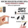 MICRO MINI REGISTRATORE VOCALE AUDIO SPY SPIA VOICE RECORDER AMBIENTALE USB