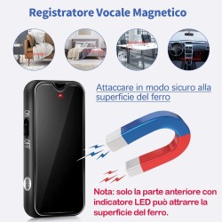 Micro registratore spia audio calamita 32 gb attivazione vocale