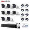 KIT VIDEOSORVEGLIANZA HIKVISION DVR 8 CANALI 8 TELECAMERE 2 MPX  HD 1 TB