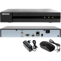 KIT VIDEOSORVEGLIANZA IP POE 2 MPX 4 TELECAMERE HIKVISION NVR 8 CANALI HD 2TB