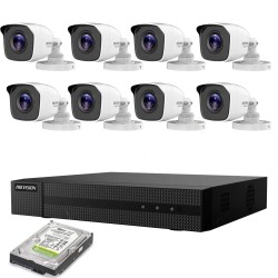 KIT VIDEOSORVEGLIANZA 8 TELECAMERE HIKVISION DVR 8 CANALI 8 MPX 4K HD 2TB