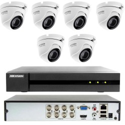 KIT VIDEOSORVEGLIANZA CLOUD DVR 8 CANALI 6 TELECAMERE 4MP AHD HIKVISION