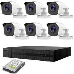 KIT VIDEOSORVEGLIANZA IP POE 6 TELECAMERE HIKVISION 4 MPX 4K HD 2TB