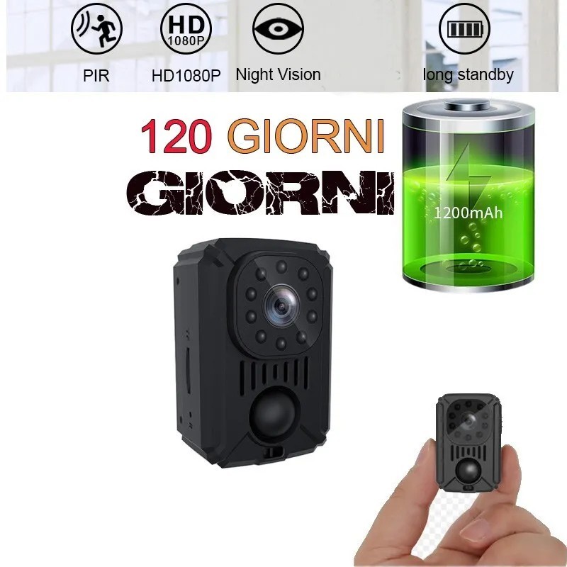 Telecamera spia infrarossi sensore movimento micro spycam mini camera micro