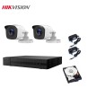 KIT VIDEOSORVEGLIANZA HIKVISION 2 TELECAMERE 2 MPX DVR 4 CANALI HD 500 GB