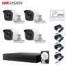 KIT VIDEOSORVEGLIANZA  4 TELECAMERE 5 MPX HIKVISION DVR 4 CANALI  HD 2TB