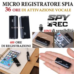 Micro Registratore Mini Spia Audio Vocale 8 gb GB Spy Spia Mini Ambientale USB