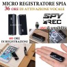 Micro Registratore Mini Spia Audio Vocale 8 gb GB Spy Spia Mini Ambientale USB