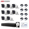 36 KIT VIDEOSORVEGLIANZA HIKVISION DVR 8 CANALI 8 TELECAMERE 4 MPX  2 TB