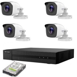 KIT VIDEOSORVEGLIANZA IP POE 4 TELECAMERE HIKVISION 4 MPX 4K HD 1TB