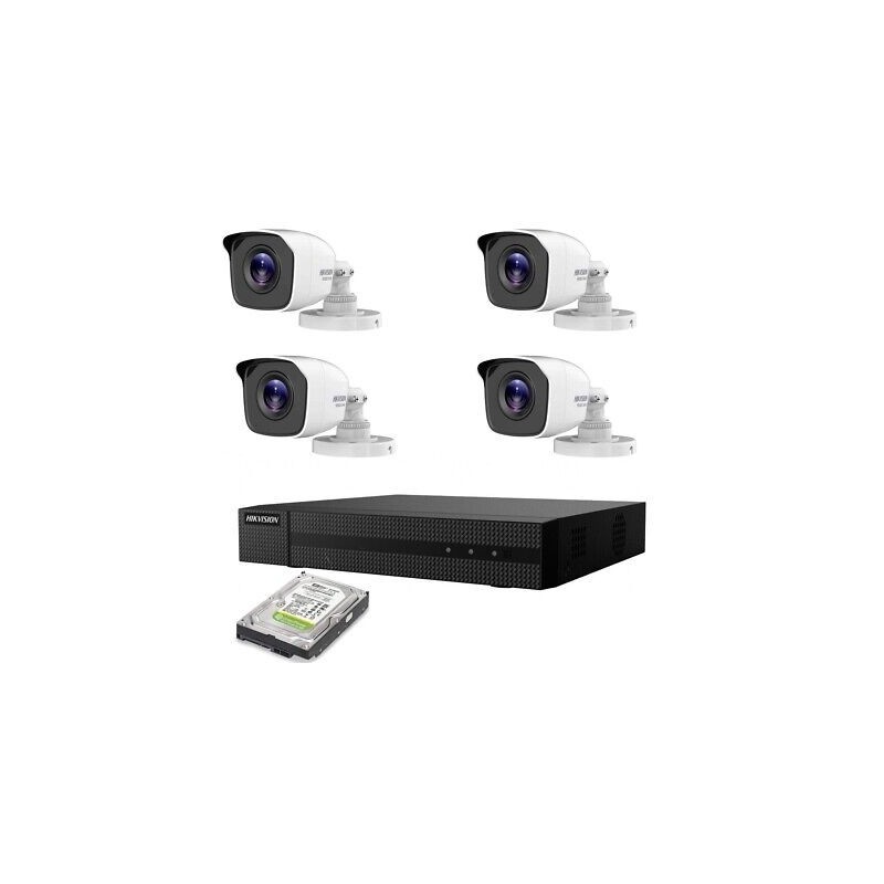 KIT VIDEOSORVEGLIANZA IP POE 4 TELECAMERE HIKVISION 4 MPX 4K HD 1TB