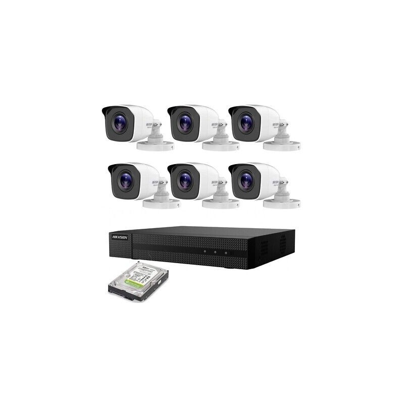 KIT VIDEOSORVEGLIANZA IP POE 2 MPX 6 TELECAMERE HIKVISION HD 2TB