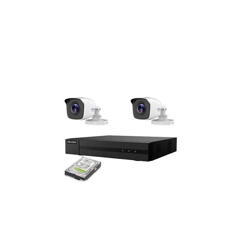 KIT VIDEOSORVEGLIANZA 2 TELECAMERE HIKVISION IP POE 4 MPX HD 2TB