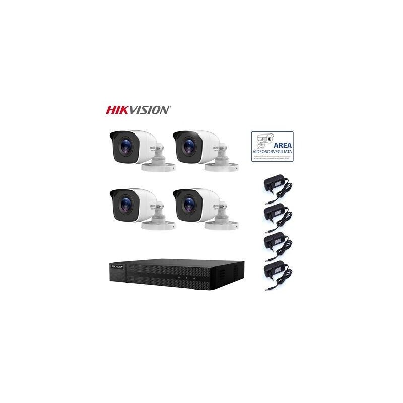 KIT TELECAMERE VIDEOSORVEGLIANZA HIKVISION DVR 8 CANALI  2 MPX