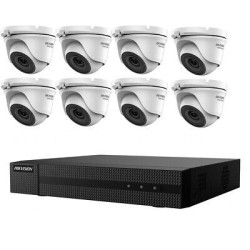 KIT VIDEOSORVEGLIANZA 8 TELECAMERE DOME HIKVISION 5 MPX