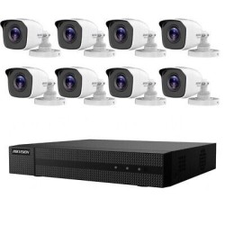 KIT VIDEOSORVEGLIANZA POE 2 MPX 8 TELECAMERE IP HIKVISION