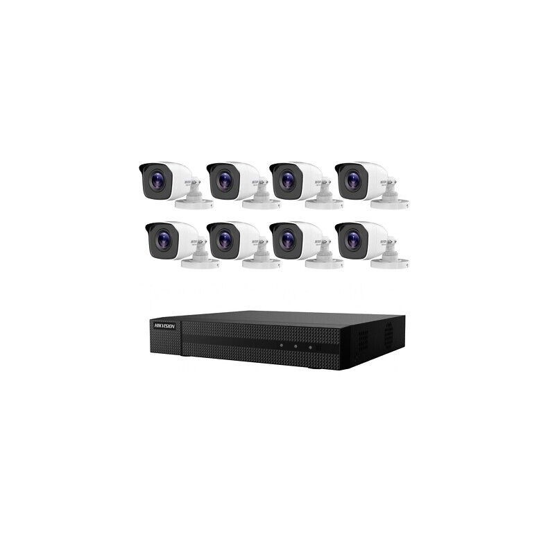 KIT VIDEOSORVEGLIANZA POE 2 MPX 8 TELECAMERE IP HIKVISION