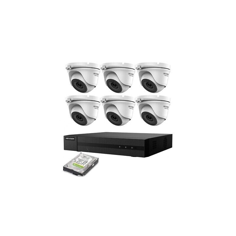 KIT VIDEOSORVEGLIANZA IP POE 6 TELECAMERE HIKVISION 4 MPX 4K HD 2TB