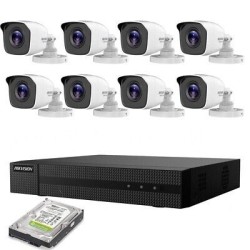 KIT VIDEOSORVEGLIANZA 8 TELECAMERE HIKVISION DVR 8 CANALI 8 MPX 4K HD 500GB