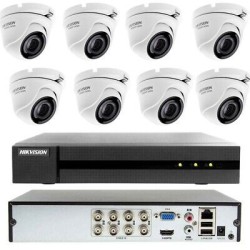 KIT VIDEOSORVEGLIANZA CLOUD DVR 8 CANALI 8 TELECAMERE 4MP AHD HIKVISION HD 1 TB