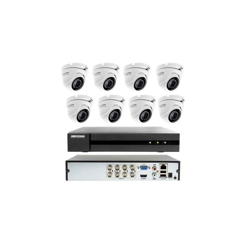 KIT VIDEOSORVEGLIANZA CLOUD DVR 8 CANALI 8 TELECAMERE 4MP AHD HIKVISION HD 1 TB