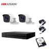 KIT VIDEOSORVEGLIANZA HIKVISION 2 TELECAMERE 2 MPX DVR 4 CANALI HD 320 GB