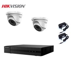 KIT VIDEOSORVEGLIANZA HIKVISION DVR 4 CANALI 2 TELECAMERE 2 MPX