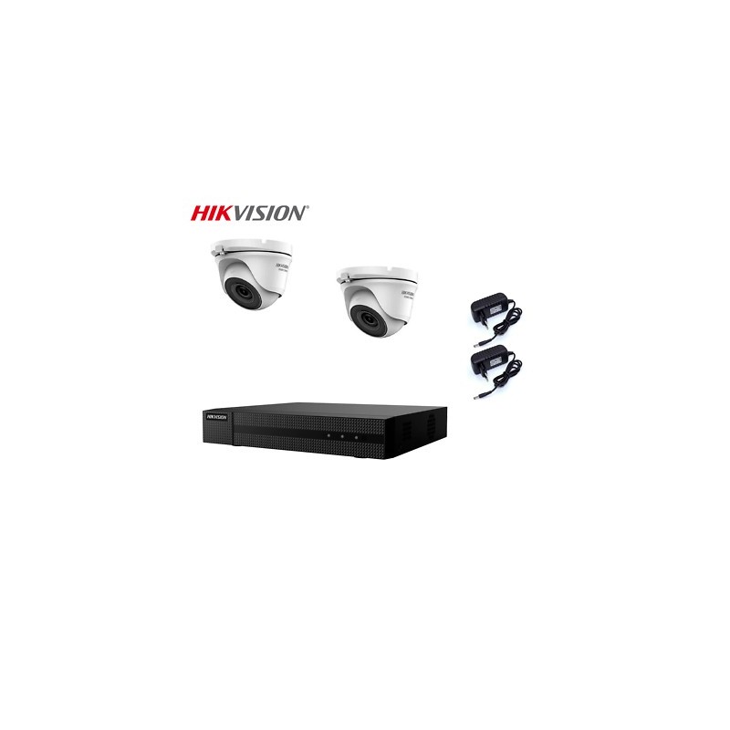 KIT VIDEOSORVEGLIANZA HIKVISION DVR 4 CANALI 2 TELECAMERE 2 MPX